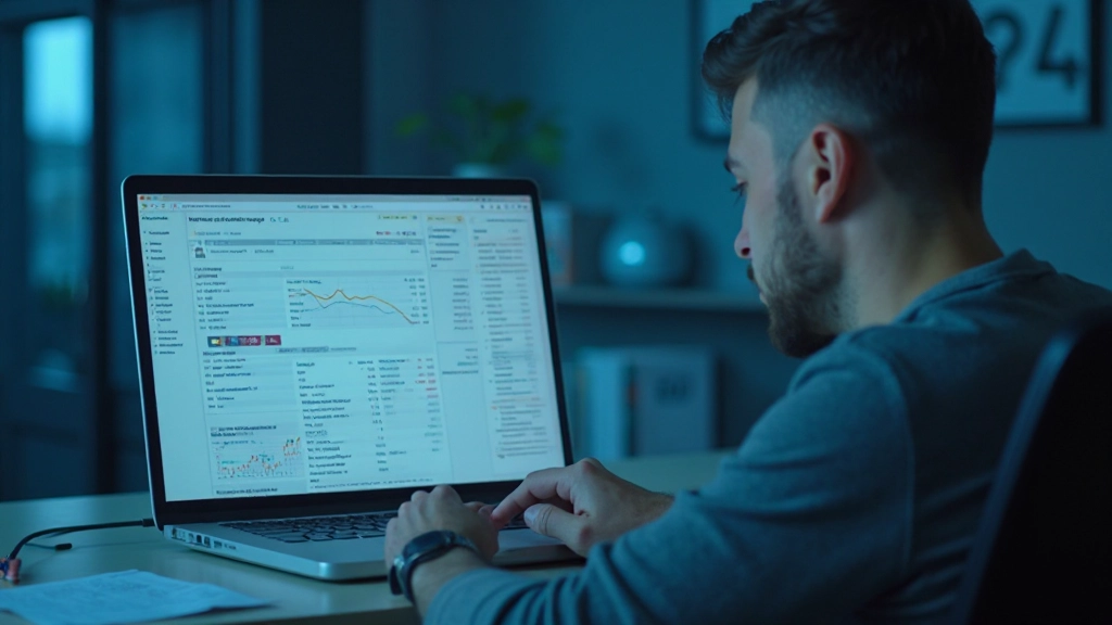 Таблица расходов на экране ноутбука с графиками и анализом доходов